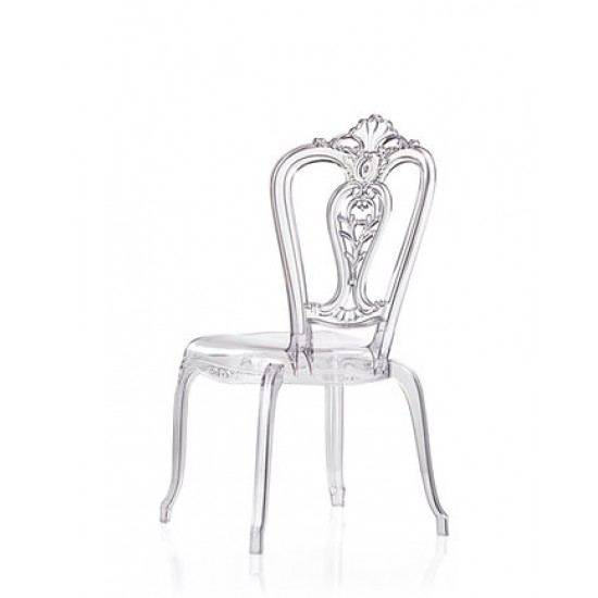 Barok Şeffaf Düğün Sandalyesi